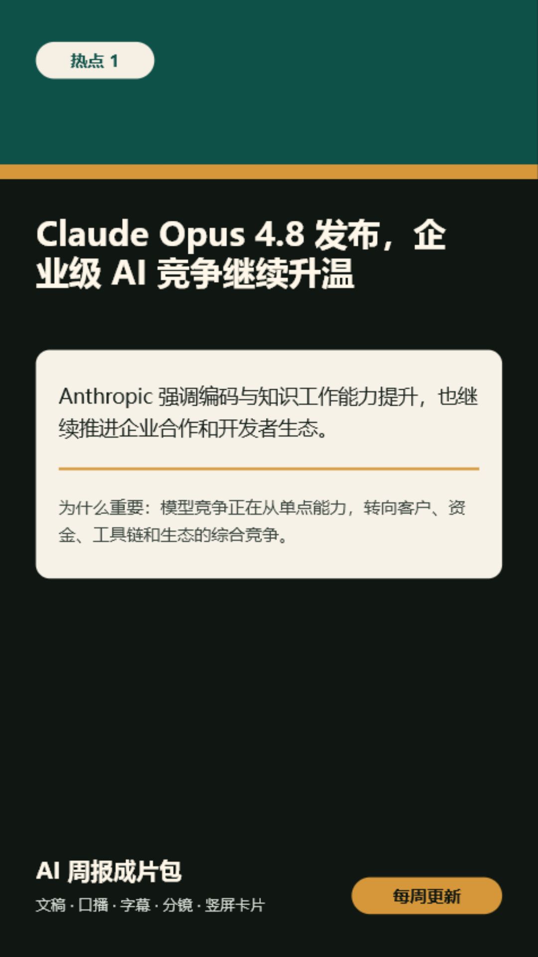 AI 热点短视频卡片样例